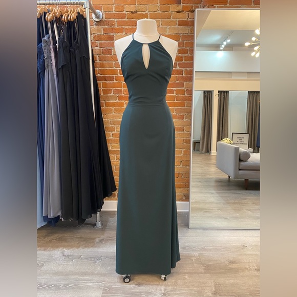 Amsale Lena Dress Hunter Size 8 - Picture 6 of 7